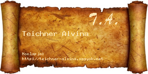 Teichner Alvina névjegykártya